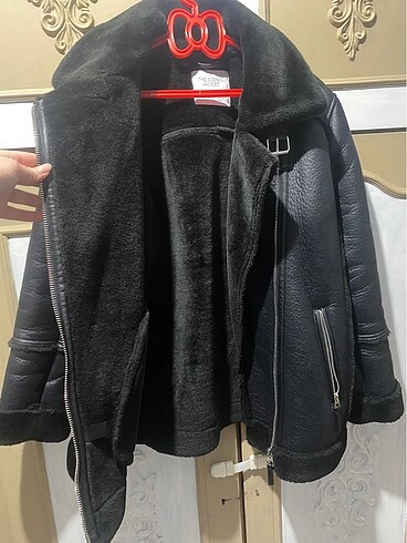 Stradivarius stradivarius marka kürklü ceket l beden