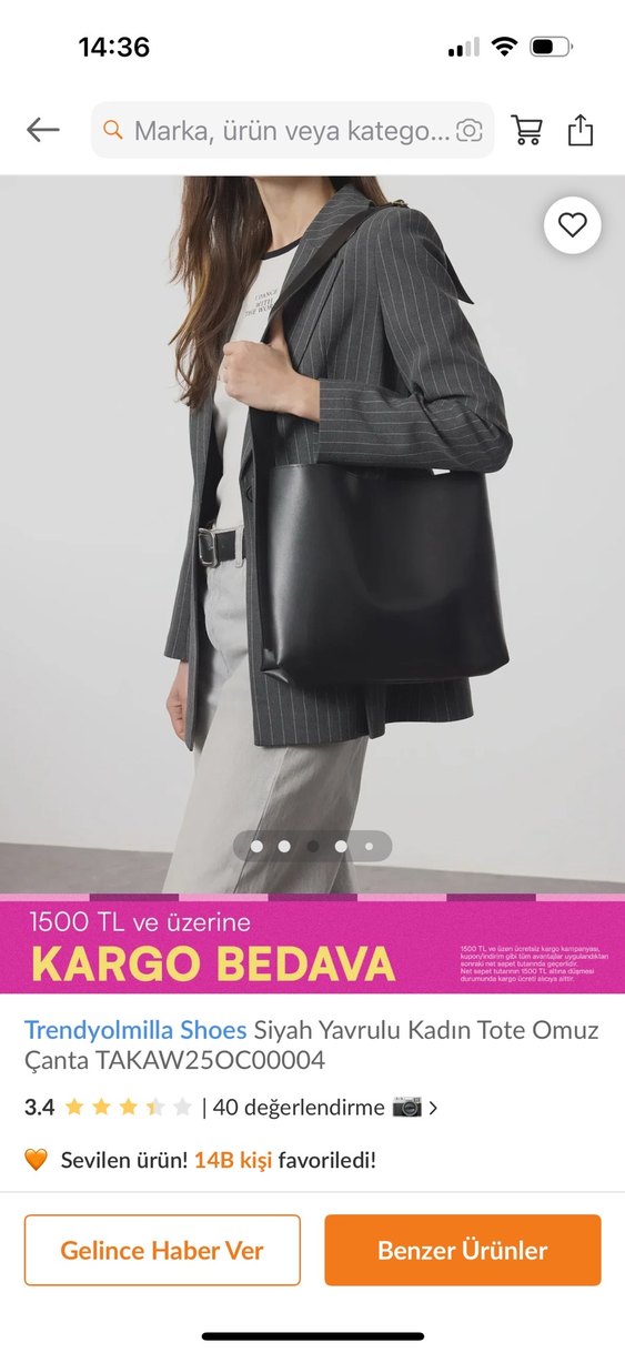 Trendyolmilla Shoes Siyah Yavrulu Kadin Tote Omuz
Çanta - Görsel 3