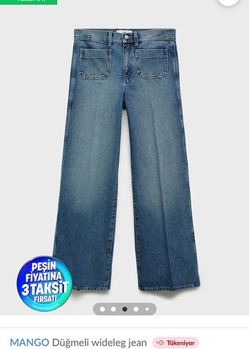 Mango MANGO Düğmeli Wideleg Jean