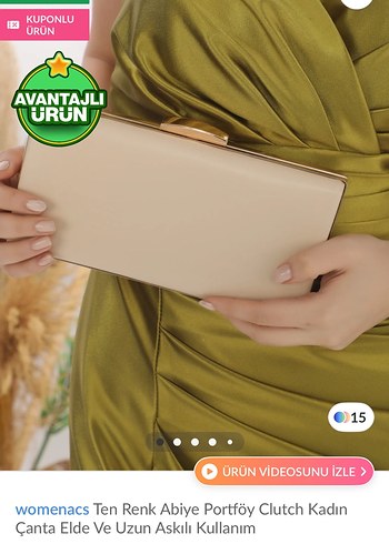 Kadın Abiye Portföy Çanta clutch çanta