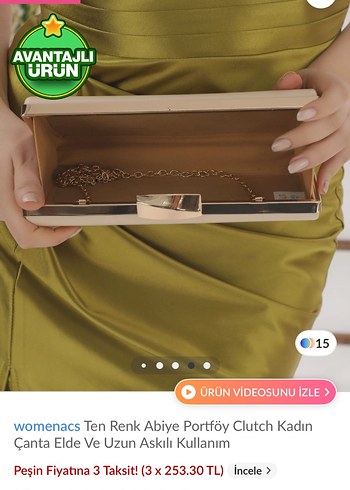 Diğer Kadın Abiye Portföy Çanta clutch çanta