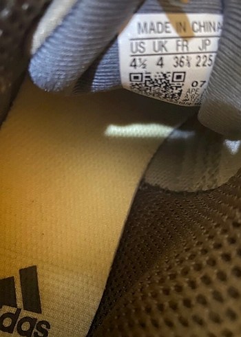 37 Beden gri Renk Adidas Gri Bağcıklı Kadın koşu Spor Ayakkabı