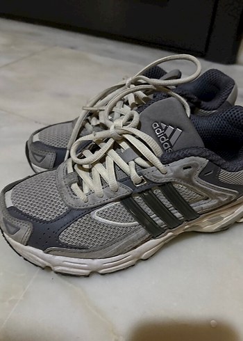 Adidas Gri Bağcıklı Kadın koşu Spor Ayakkabı - Görsel 3