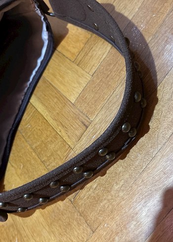 Blisshop Kahverengi Trok Detaylı Süet Omuz Çantası - Görsel 7