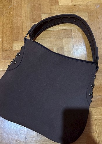 Blisshop Kahverengi Trok Detaylı Süet Omuz Çantası - Görsel 9