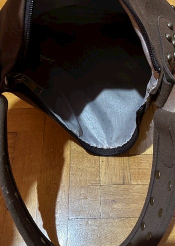 Blisshop Kahverengi Trok Detaylı Süet Omuz Çantası - Görsel 6