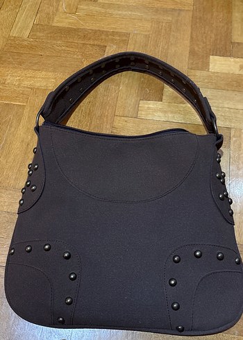 Blisshop Kahverengi Trok Detaylı Süet Omuz Çantası - Görsel 5