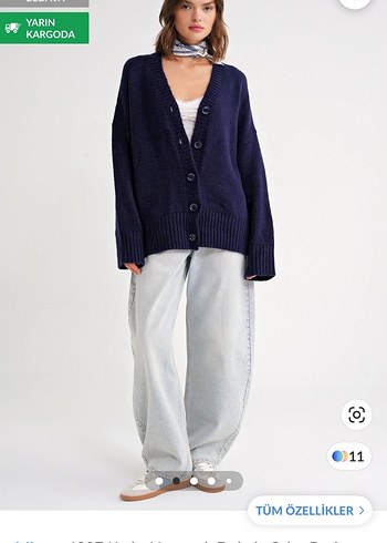 Mixray6927 Kadin Yumusak Dokulu Salas Basic Triko Hirka Lacivert - Görsel 2