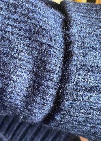 Mixray6927 Kadin Yumusak Dokulu Salas Basic Triko Hirka Lacivert - Görsel 6