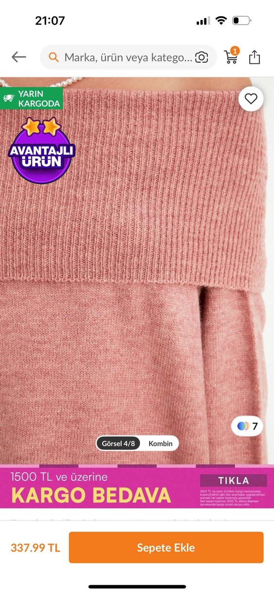 Trendyolmilla Gül Kurusu Yumusak Dokulu Carmen
Yaka Triko Kazak - Görsel 2