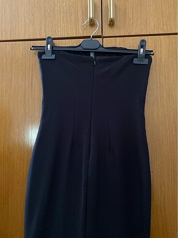 34 Beden siyah Renk Siyah strapless straplez elbise
