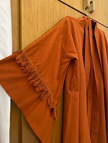 Kiremit turuncu salaş etnik otantik kimono