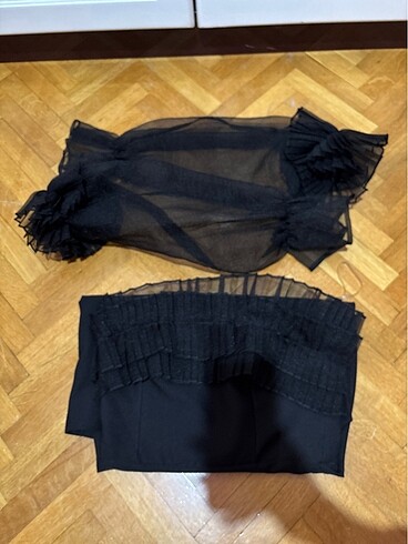 Siyah mezuniyet elbisesi - Görsel 5