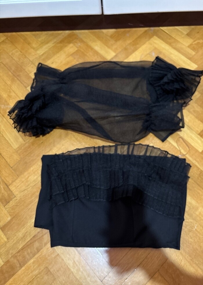 Siyah mezuniyet elbisesi - Görsel 5