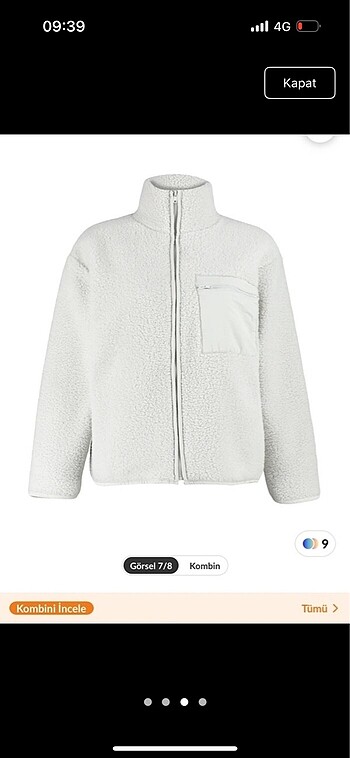xs Beden Winter essential gri Polar fermuarlı