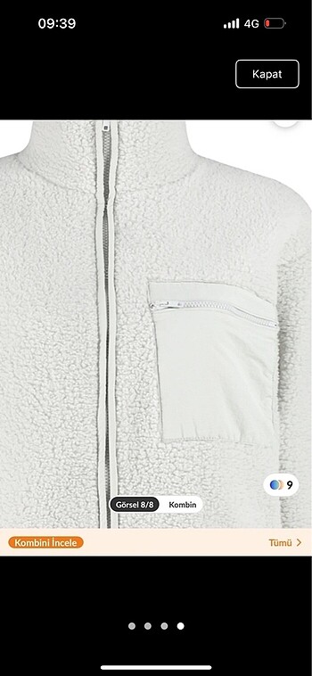 xs Beden gri Renk Winter essential gri Polar fermuarlı