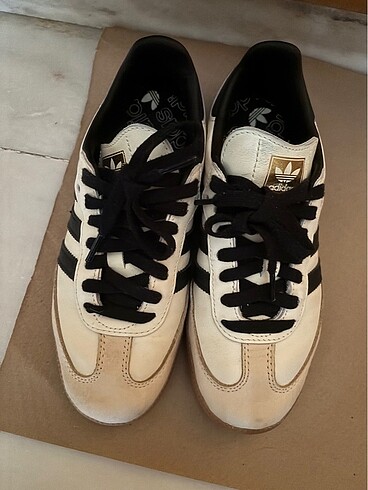 37 Beden ten rengi Renk Orijinal Kutusuyla Orijinal Krem Adidas samba