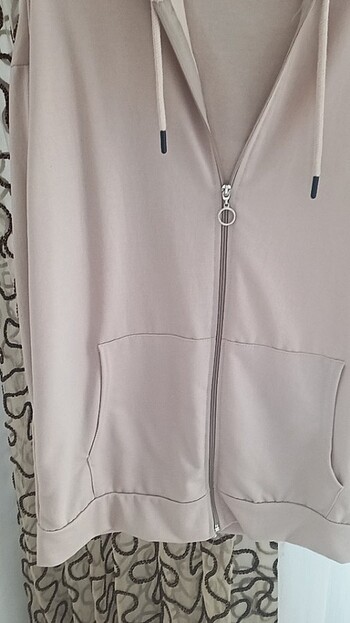 xl Beden camel Renk Kapüşonlu sweatshirt bayan