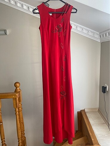 Diğer Kırmızı uzun elbise