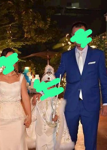 Gelinlik Beyaz Straplez Midi Gelinlik