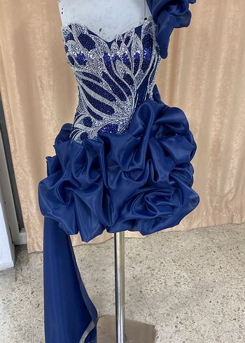 Kısa lacivert abiye İzmir - Görsel 3