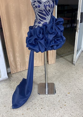 Kısa lacivert abiye İzmir - Görsel 2