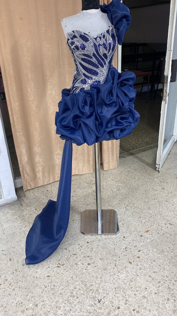 Kısa lacivert abiye İzmir - Görsel 2