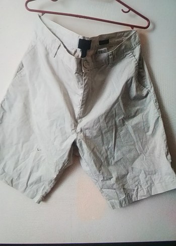 H&M Bej Keten Erkek Şort, Salaş Kesim, Günlük H&M