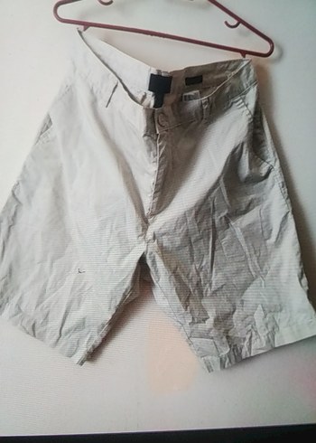 Bej Keten Erkek Şort, Salaş Kesim, Günlük H&M