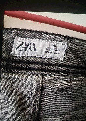 42 Beden Gri Regular Fit Erkek Kot Pantolon Zara Beden 42