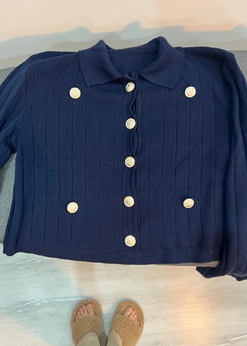 Kemerli Lacivert Kamuflaj Desenli Uzun Kadın Takım - Görsel 3