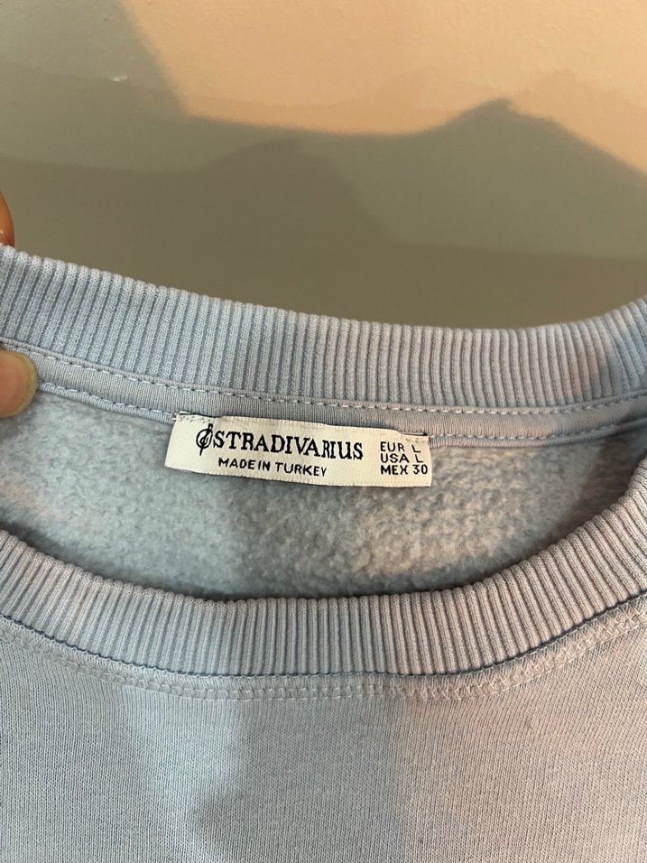 Mavi Baskılı Kadın Sweatshirt - Görsel 5