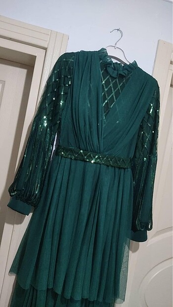 Pul ve tüllü abiye - Görsel 2