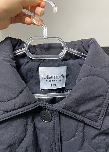 Düğmeli Kadın siyah  Mont - Görsel 3