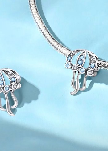 Mavi Boncuklu Denizanası Kadın Charm - Görsel 2