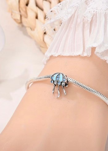 Mavi Boncuklu Denizanası Kadın Charm - Görsel 5