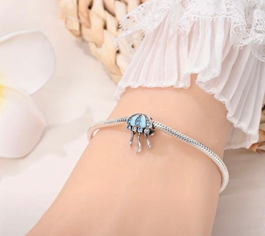 Mavi Boncuklu Denizanası Kadın Charm - Görsel 5