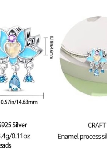 Lotus Gümüş Charm - Görsel 3