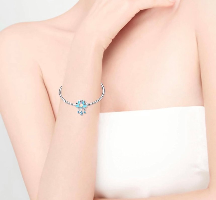 Lotus Gümüş Charm - Görsel 4