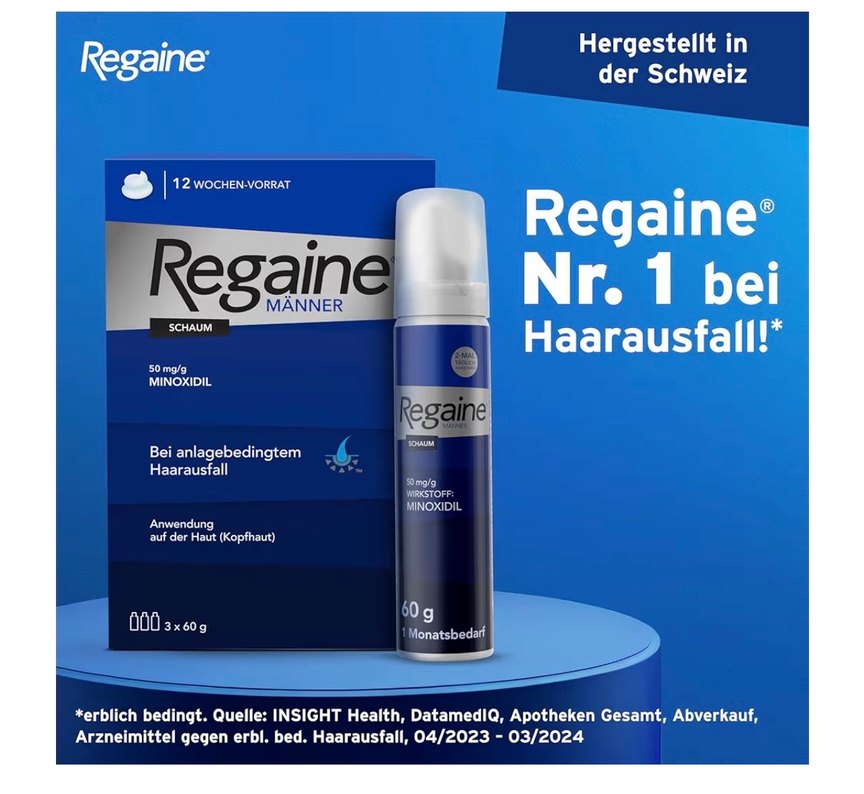 Regaine Erkek Köpüğü Minoxidil 60g 3'lü Paket - Görsel 3