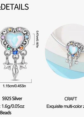 TAŞLI KALP CHARM - Görsel 4