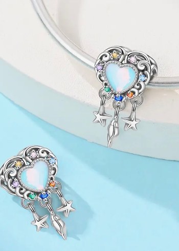 TAŞLI KALP CHARM - Görsel 2