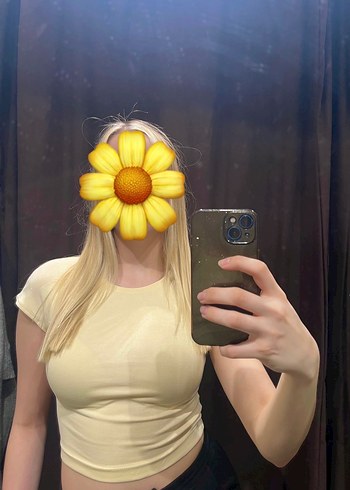 Butter yellow crop tisort zara