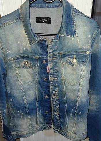 DSquared2 Dugmeli Mavi Kadin Denim Ceket
