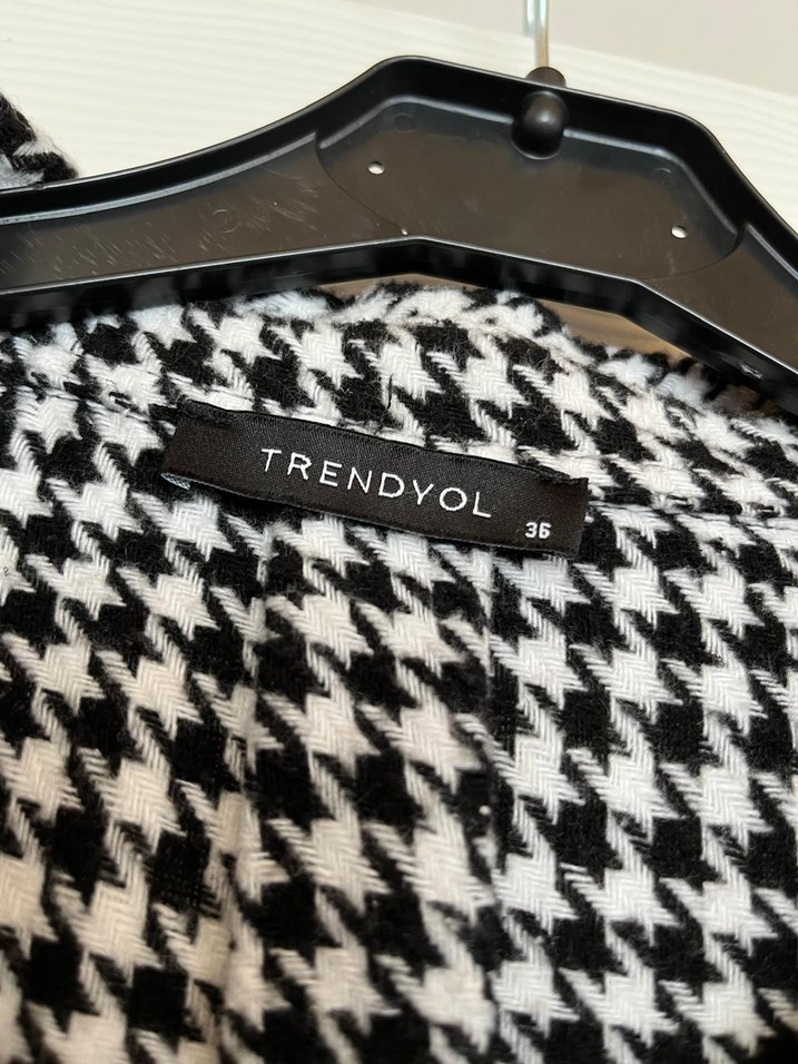 Gri Ekoseli Uzun Kollu Kadın Gömlek - Görsel 3