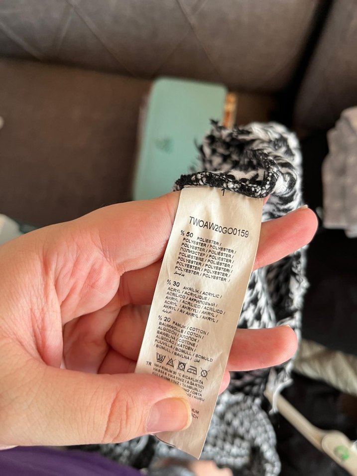 Gri Ekoseli Uzun Kollu Kadın Gömlek - Görsel 4