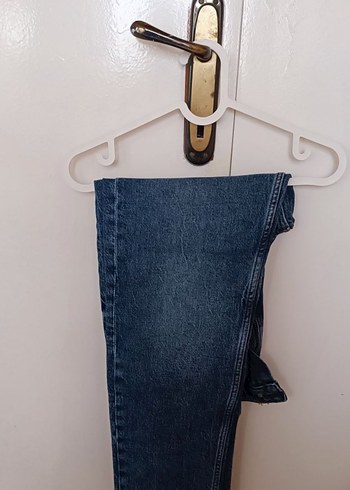 Kadın Lacivert Baskılı Midi Kot Pantolon - Görsel 2