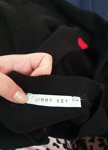 Jimmy Key Kalp detaylı ince triko