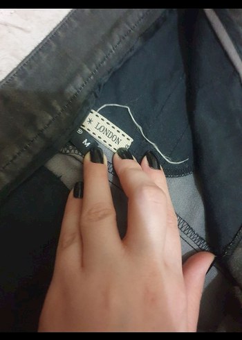 vintage duman grisi pantolon - Görsel 2