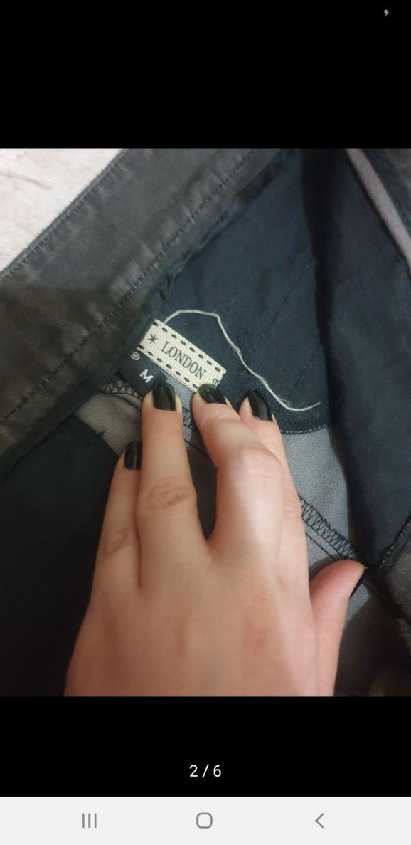 vintage duman grisi pantolon - Görsel 2